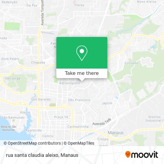 rua santa claudia aleixo map