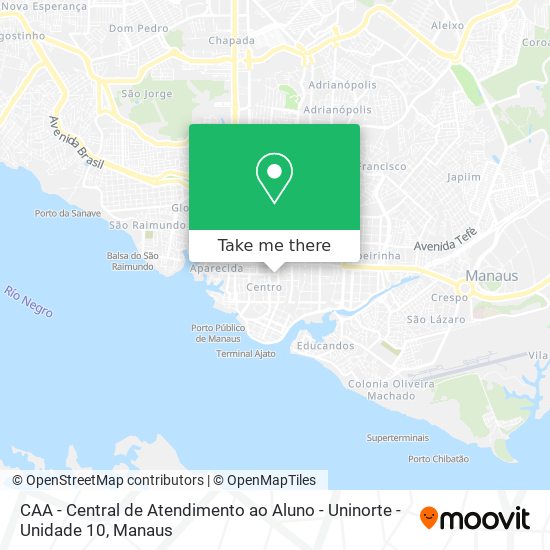 CAA - Central de Atendimento ao Aluno - Uninorte - Unidade 10 map