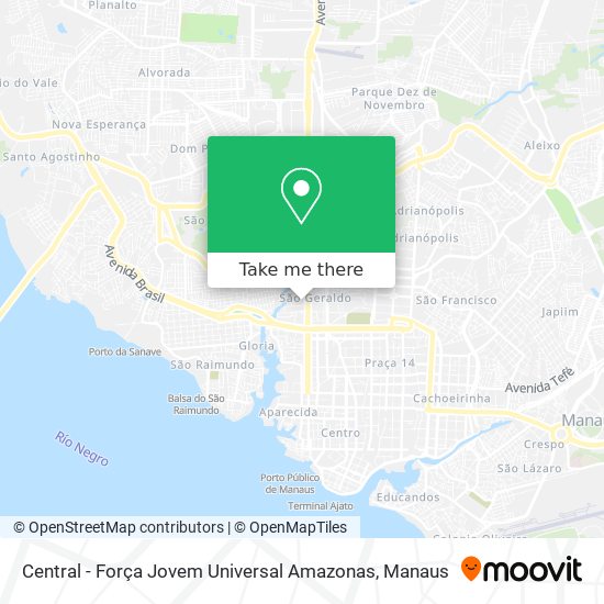Central - Força Jovem Universal Amazonas map