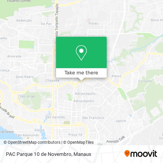 PAC Parque 10 de Novembro map