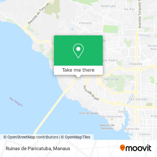 Ruínas de Paricatuba map