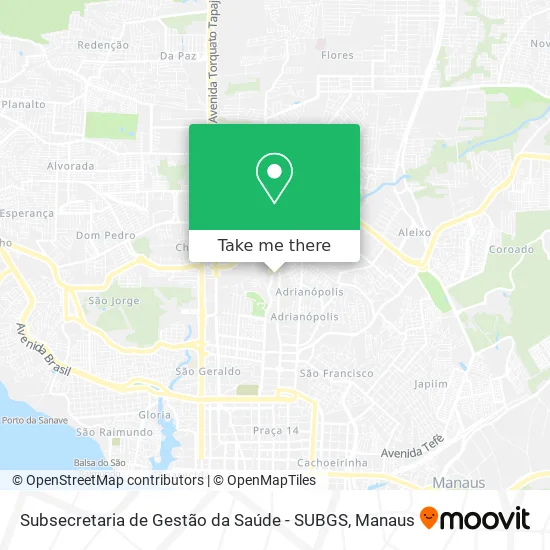 Subsecretaria de Gestão da Saúde - SUBGS map