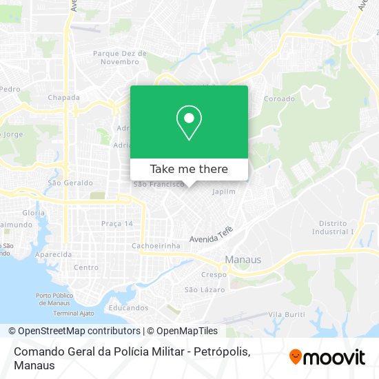 Comando Geral da Polícia Militar - Petrópolis map