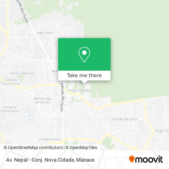 Av. Nepal - Conj. Nova Cidade map