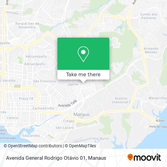 Mapa Avenida General Rodrigo Otávio 01