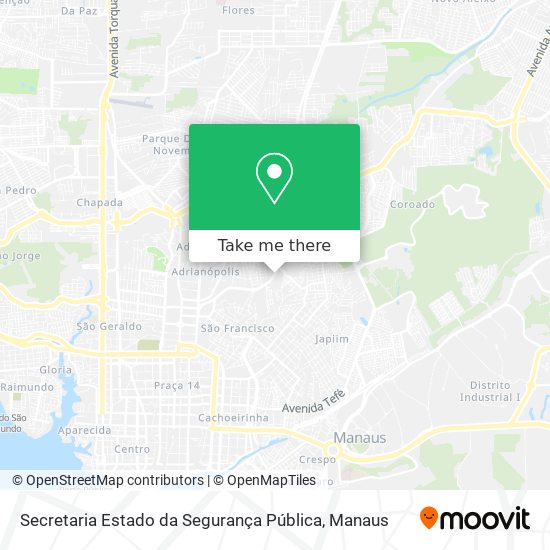 Secretaria Estado da Segurança Pública map