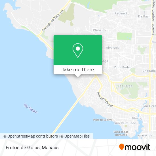 Frutos de Goiás map