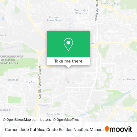 Mapa Comunidade Católica Cristo Rei das Nações