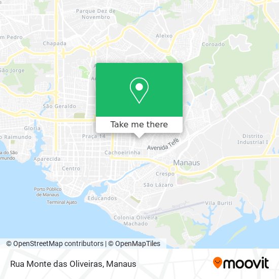 Mapa Rua Monte das Oliveiras