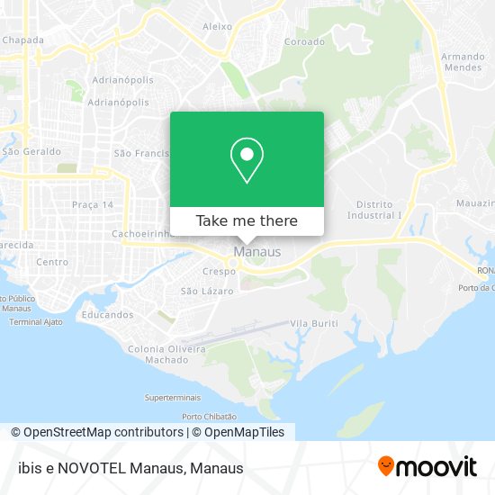 ibis e NOVOTEL Manaus map