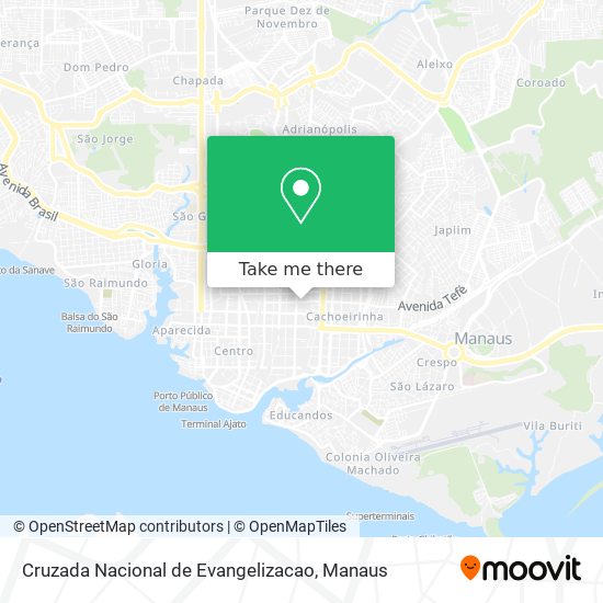 Cruzada Nacional de Evangelizacao map