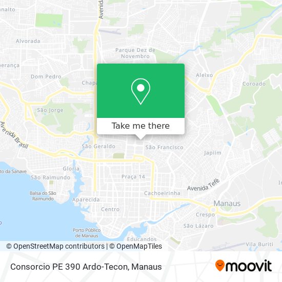 Consorcio PE 390 Ardo-Tecon map