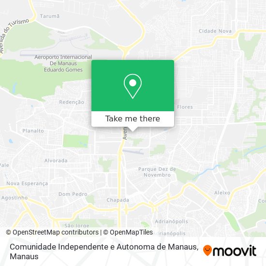 Mapa Comunidade Independente e Autonoma de Manaus