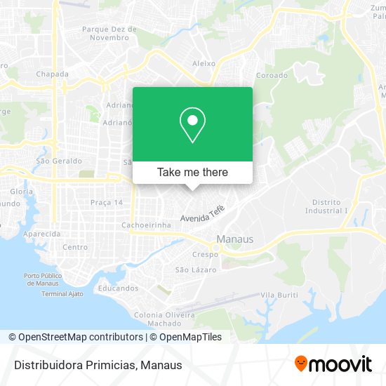 Distribuidora Primicias map