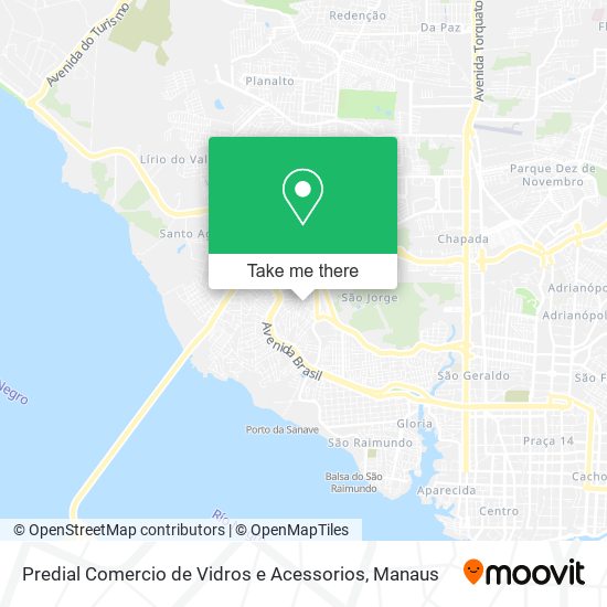 Predial Comercio de Vidros e Acessorios map