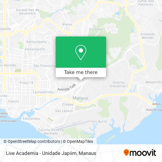 Live Academia - Unidade Japiim map