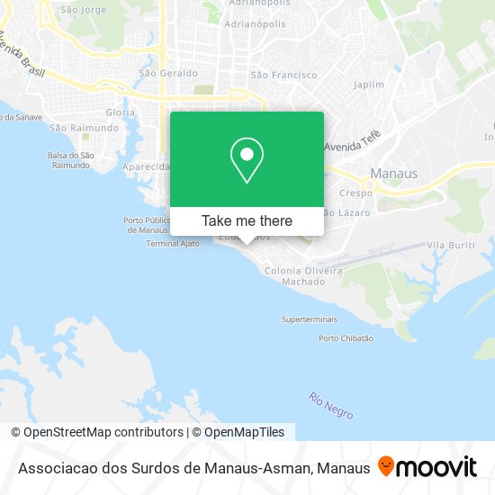 Mapa Associacao dos Surdos de Manaus-Asman