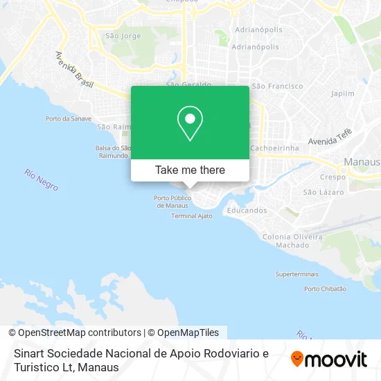 Sinart Sociedade Nacional de Apoio Rodoviario e Turistico Lt map