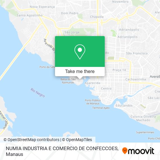 NUMIA INDUSTRIA E COMERCIO DE CONFECCOES map