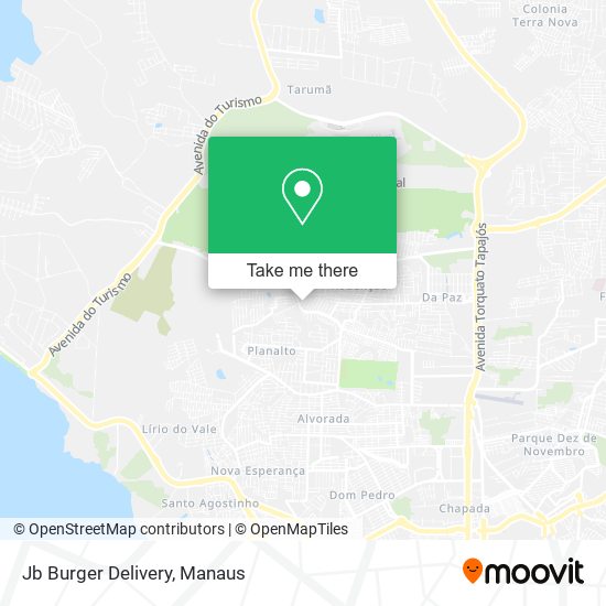 Jb Burger Delivery map