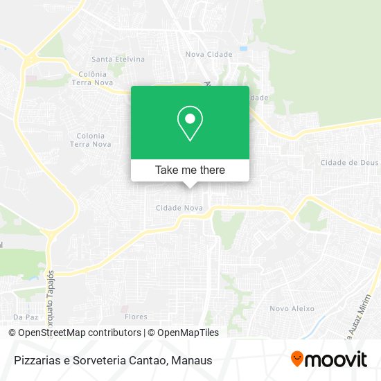 Pizzarias e Sorveteria Cantao map