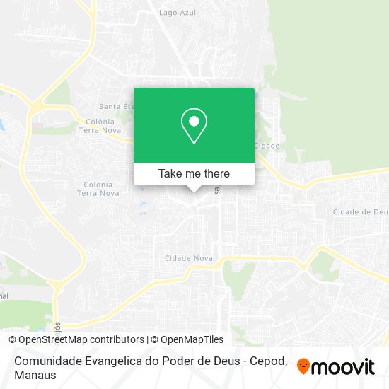 Mapa Comunidade Evangelica do Poder de Deus - Cepod