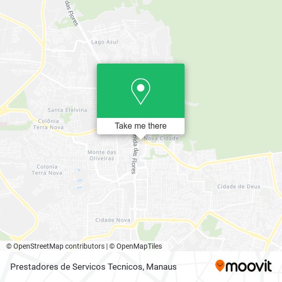 Prestadores de Servicos Tecnicos map