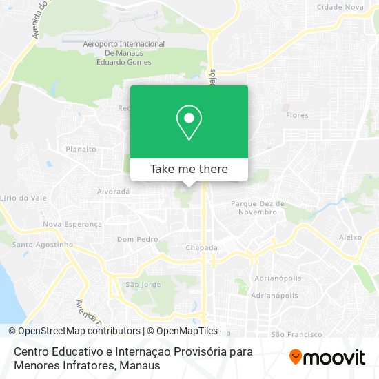 Mapa Centro Educativo e Internaçao Provisória para Menores Infratores