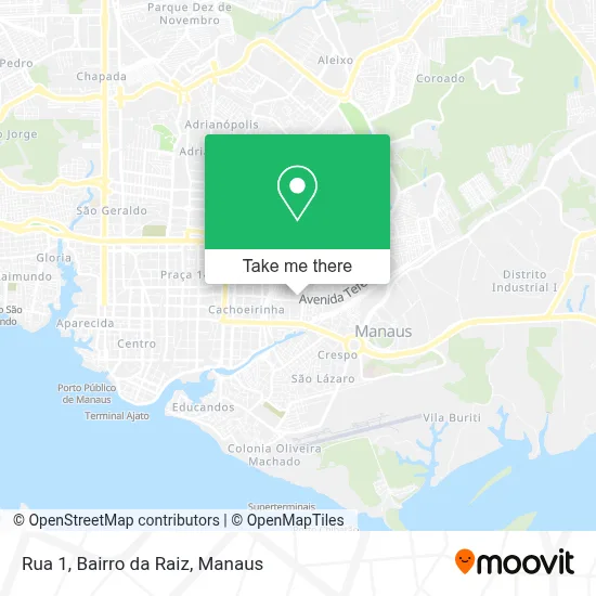 Rua 1, Bairro da Raiz map