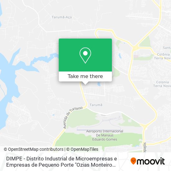 DIMPE - Distrito Industrial de Microempresas e Empresas de Pequeno Porte "Ozias Monteiro Rodrigues" map