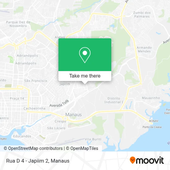 Rua D 4 - Japiim 2 map