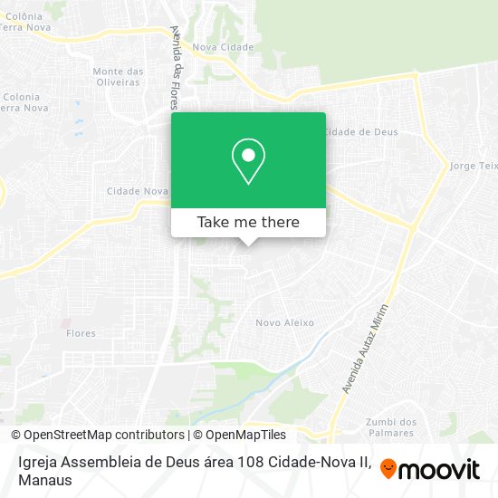 Mapa Igreja Assembleia de Deus área 108 Cidade-Nova II