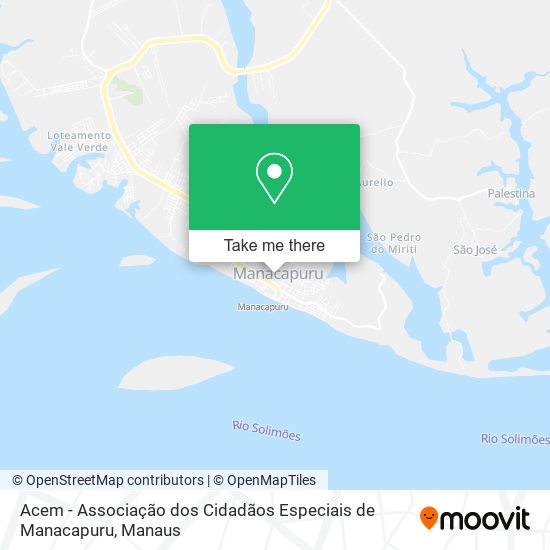 Mapa Acem - Associação dos Cidadãos Especiais de Manacapuru