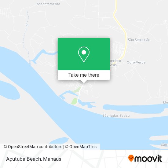 Açutuba Beach map