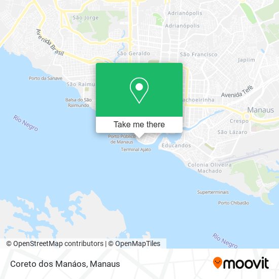 Coreto dos Manáos map