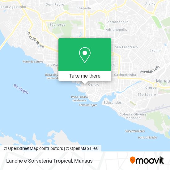 Mapa Lanche e Sorveteria Tropical