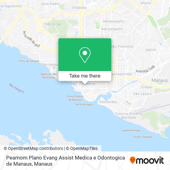 Peamom Plano Evang Assist Medica e Odontogica de Manaus map