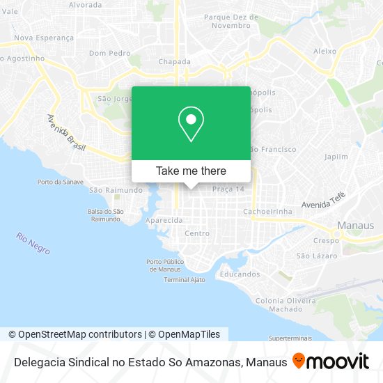 Mapa Delegacia Sindical no Estado So Amazonas