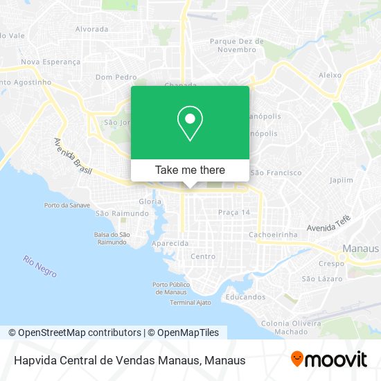Hapvida Central de Vendas Manaus map