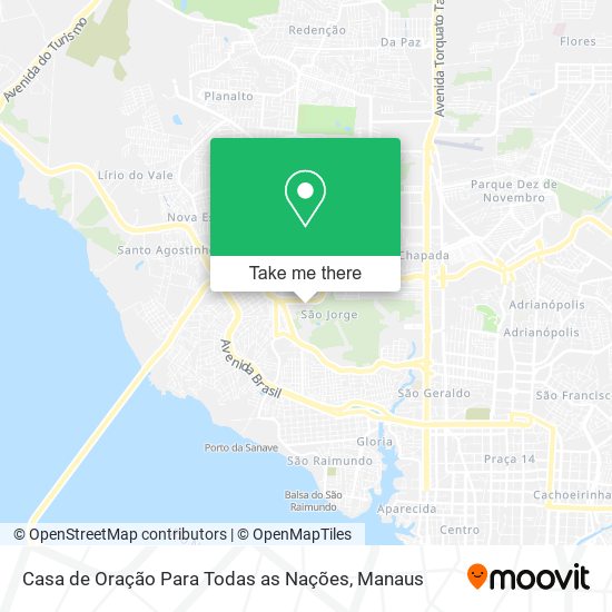 Casa de Oração Para Todas as Nações map