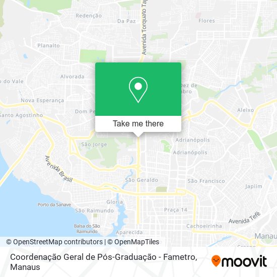 Coordenação Geral de Pós-Graduação - Fametro map