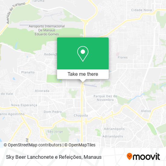 Mapa Sky Beer Lanchonete e Refeições