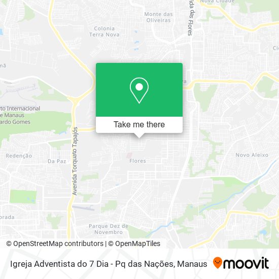 Mapa Igreja Adventista do 7 Dia - Pq das Nações