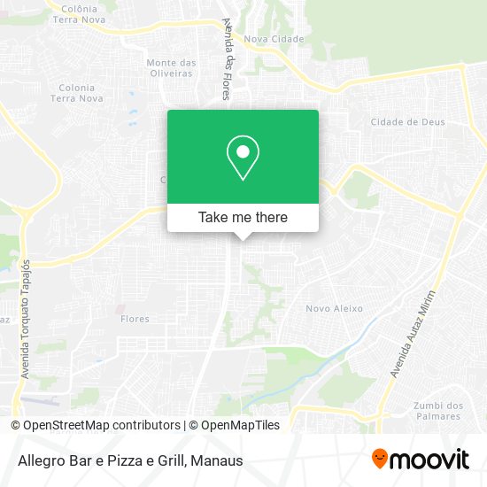 Mapa Allegro Bar e Pizza e Grill