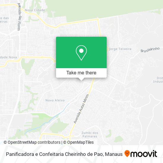 Panificadora e Confeitaria Cheirinho de Pao map