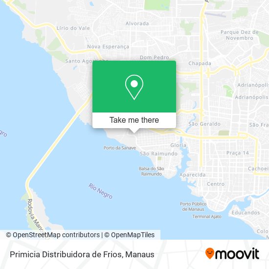 Primicia Distribuidora de Frios map