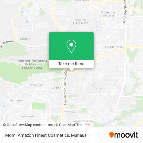 Momi Amazon Finest Cosmetics map