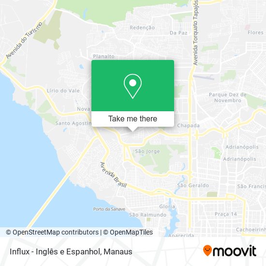 Influx - Inglês e Espanhol map