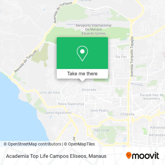 Academia Top Life Campos Elíseos map