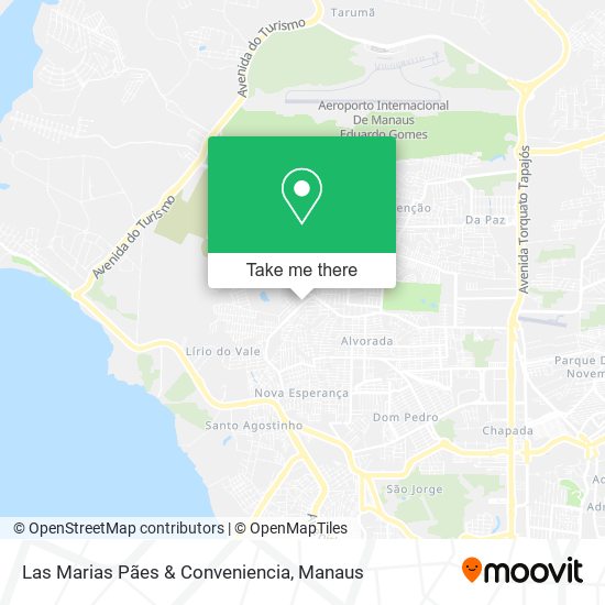 Mapa Las Marias Pães & Conveniencia